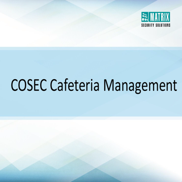 CAFETERIA MANAGEMENT